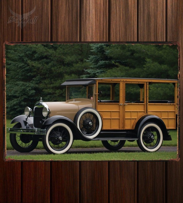 Металлическая табличка Ford Model A Woody Station Wagon (150А) Металлическая табличка Ford Model A Woody Station Wagon (150А)